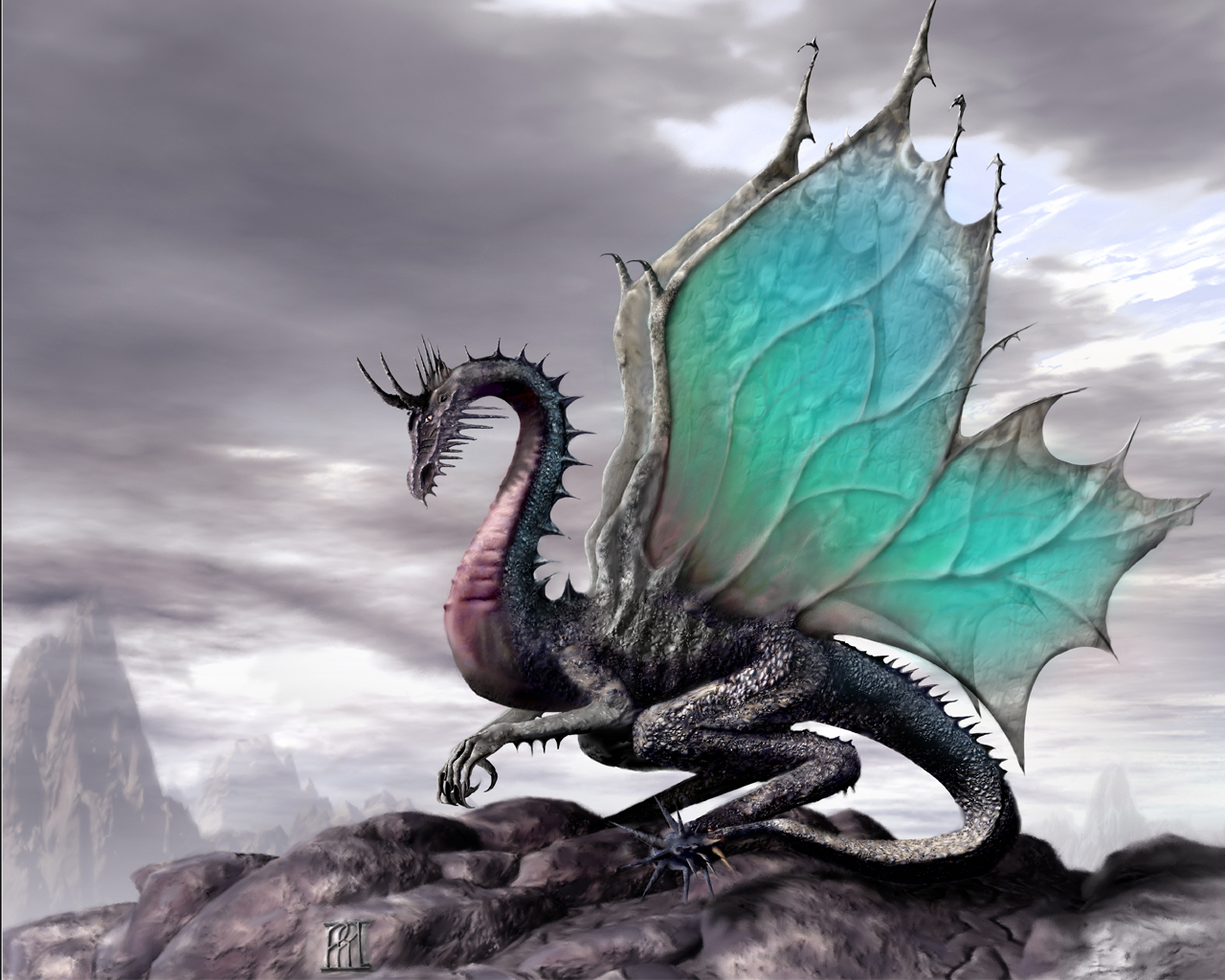 Artist's impression of Sion Mills dragon